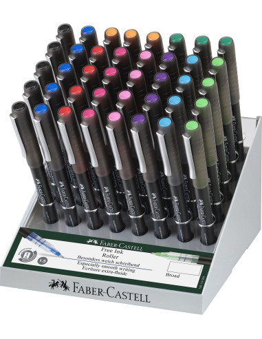FC348330,DISPLAY 40 BUC ROLLER FREE INK 1.5MM FABER-CASTELL