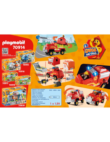 Playmobil - D.O.C - Masina De Pompieri,70914 Playmobil - D.O.C - Masina De Pompieri,70914