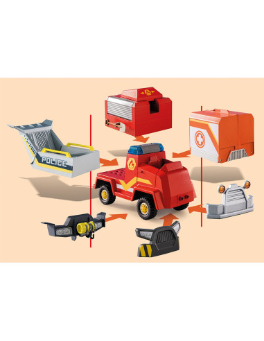 Playmobil - D.O.C - Masina De Pompieri,70914 Playmobil - D.O.C - Masina De Pompieri,70914