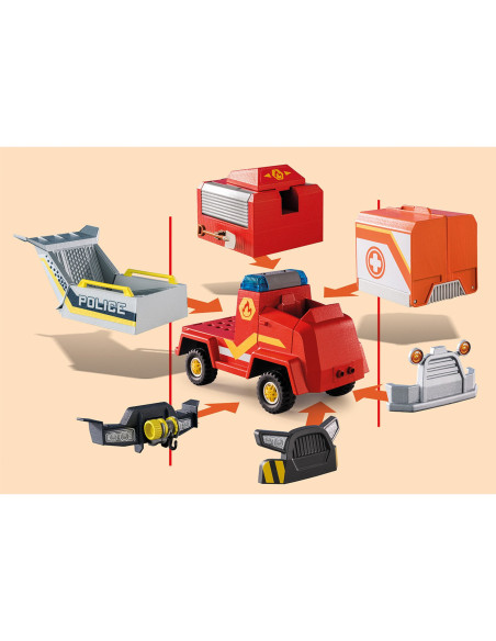 Playmobil - D.O.C - Masina De Pompieri,70914 Playmobil - D.O.C - Masina De Pompieri,70914