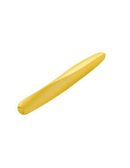 820219,Stilou Herlitz Twist bright sunshine, penita m, 2 rezerve albastre, blister