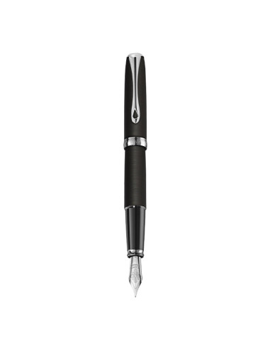 40218021,Stilou excellence a2 oxyd iron, penita ef, corp metalic, negru mat, accesorii cromate