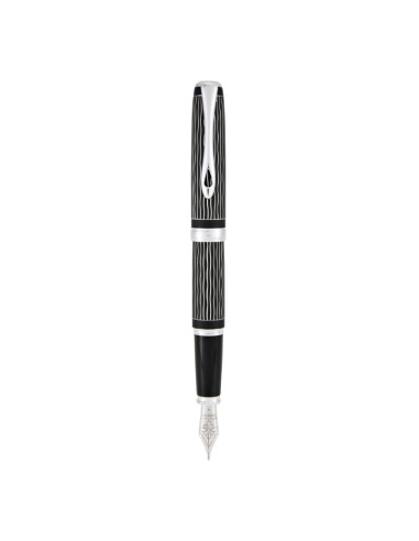 40218028,Stilou excellence a2 oxyd iron, penita b, corp metalic, negru mat, accesorii cromate