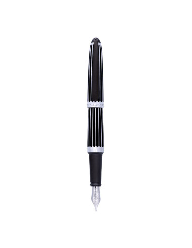 40318021,Stilou aero stripes black, penita ef, corp striat, accesorii din aluminiu
