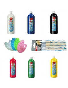 Set pictura Keyroad, tempera 1000 ml, 6 bucati - diverse