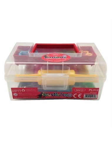 PL312,Plastilina Daco PL312, 12 culori, 375 g, 5 accesorii modelaj PL312,Plastilina Daco PL312, 12 culori, 375 g, 5 accesorii modelaj