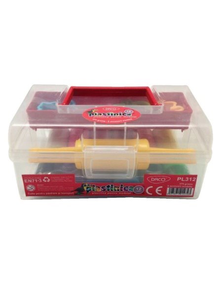 PL312,Plastilina Daco PL312, 12 culori, 375 g, 5 accesorii modelaj PL312,Plastilina Daco PL312, 12 culori, 375 g, 5 accesorii modelaj