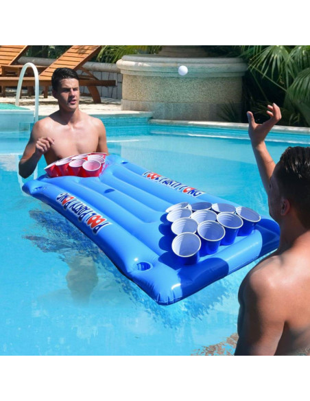 Joc Beerpong de piscina cu saltea gonflabila,MH-04101