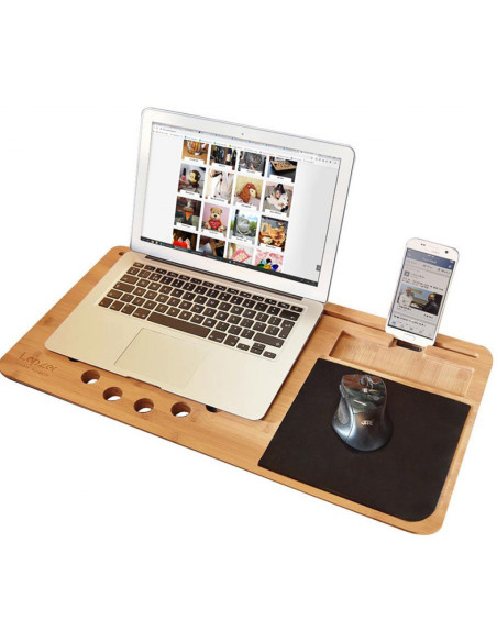 Suport pentru laptop din bambus cu mousepad,MH-04129
