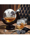 Set decantor glob whisky si cuburi pentru racire,MH-04520
