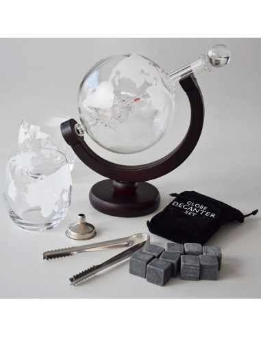 Set decantor glob whisky si cuburi pentru racire,MH-04520