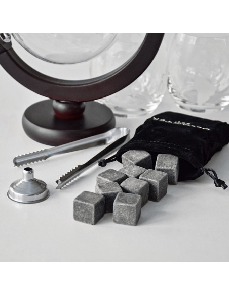 Set decantor glob whisky si cuburi pentru racire,MH-04520
