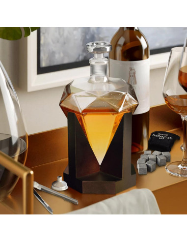 Decantor Whiskey in forma de diamant,MH-04521