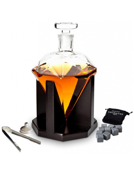 Decantor Whiskey in forma de diamant,MH-04521
