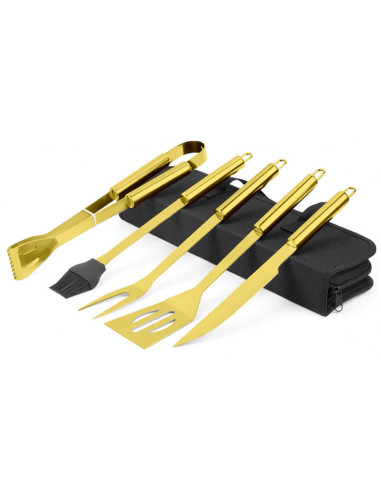 Ustensile pentru gratar culoare aurie,MH-04925