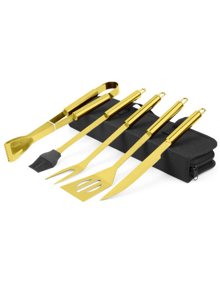 Ustensile pentru gratar culoare aurie,MH-04925
