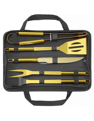 Ustensile pentru gratar culoare aurie,MH-04925