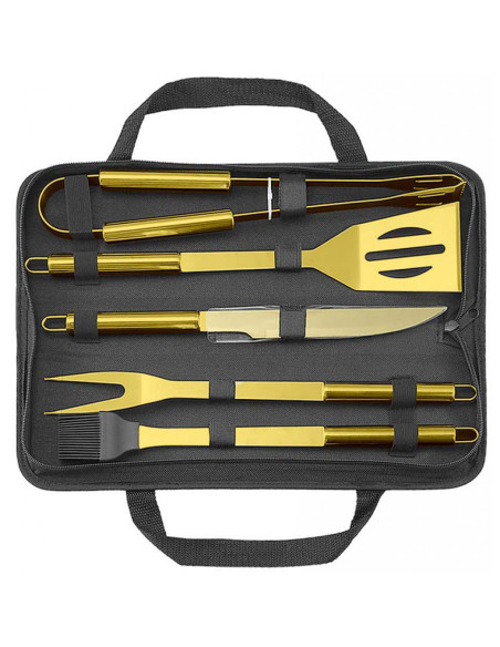 Ustensile pentru gratar culoare aurie,MH-04925
