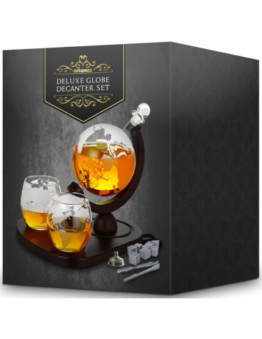 Set decantor whisky Glob Pamantesc Deluxe,MH-04976