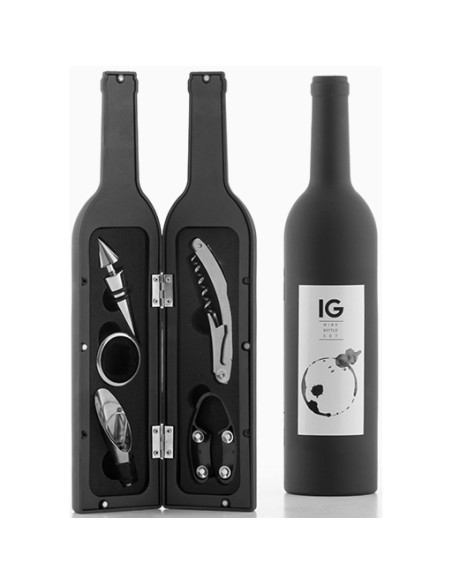 Set de accesorii pentru vin in cutie sub forma de