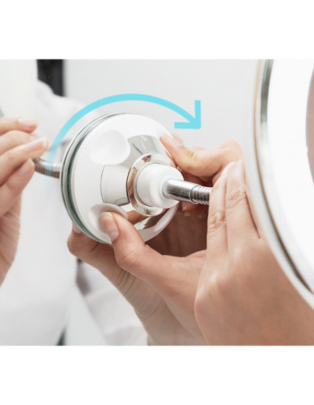 Oglinda cosmetica cu led cu picior flexibil si