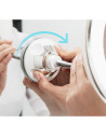 Oglinda cosmetica cu led cu picior flexibil si
