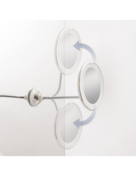 Oglinda cosmetica cu led cu picior flexibil si