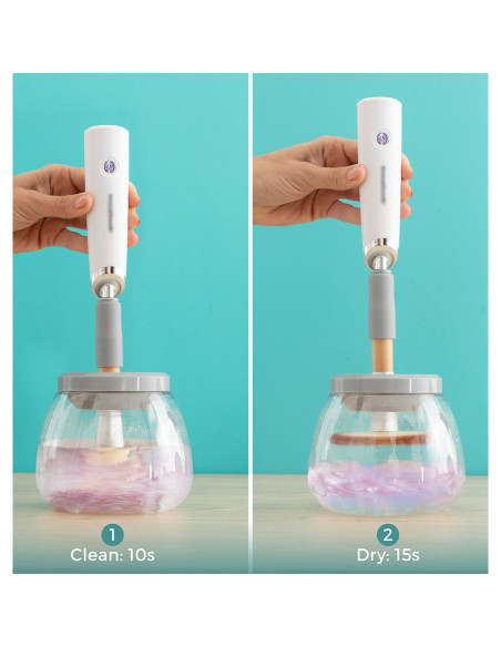 Dispozitiv de curatare cu uscator automat pentru pensule de