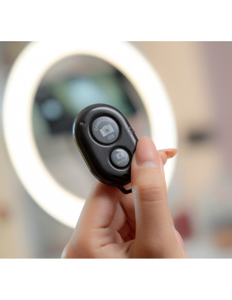 Lampa circulara LED cu trepied si suport selfie pentru