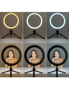 Lampa circulara LED cu trepied si suport selfie pentru