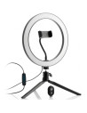 Lampa circulara LED cu trepied si suport selfie pentru