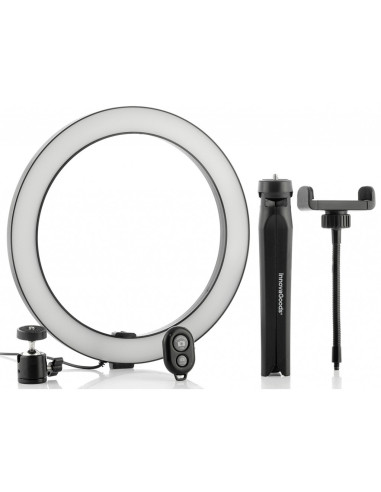 Lampa circulara LED cu trepied si suport selfie pentru