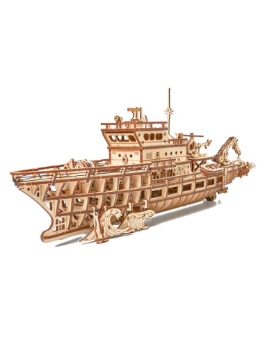 Puzzle 3D mecanic din lemn yacht,UD-00087