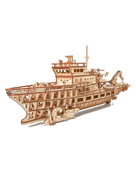 Puzzle 3D mecanic din lemn yacht,UD-00087