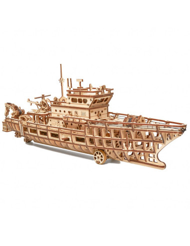 Puzzle 3D mecanic din lemn yacht,UD-00087