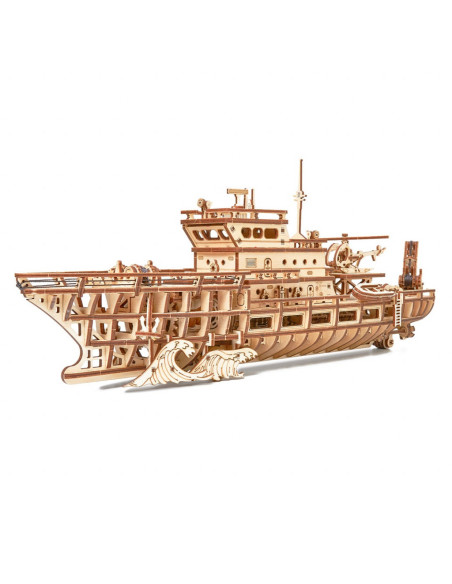 Puzzle 3D mecanic din lemn yacht,UD-00087