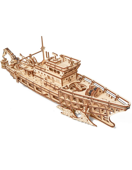Puzzle 3D mecanic din lemn yacht,UD-00087