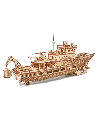 Puzzle 3D mecanic din lemn yacht,UD-00087