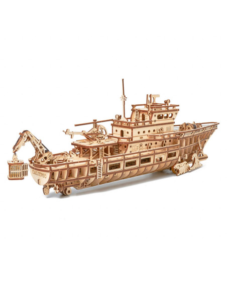 Puzzle 3D mecanic din lemn yacht,UD-00087