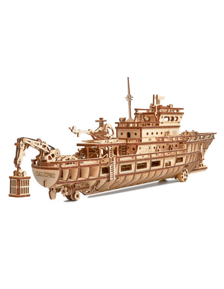 Puzzle 3D mecanic din lemn yacht,UD-00087