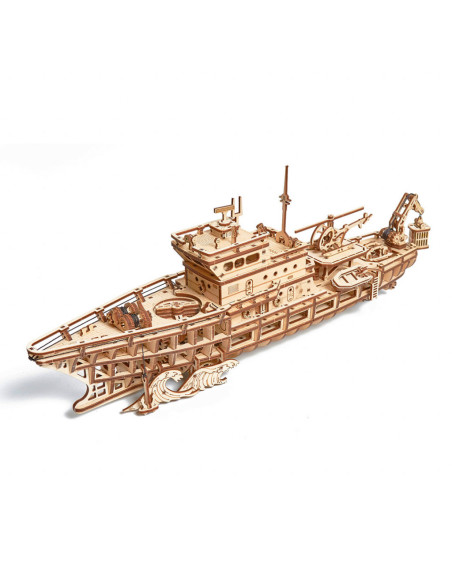 Puzzle 3D mecanic din lemn yacht,UD-00087