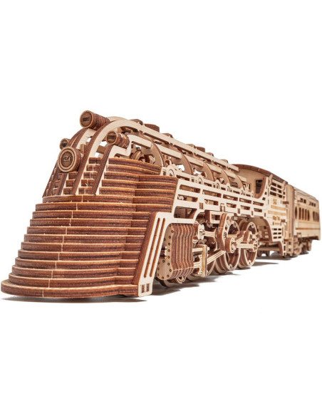 Puzzle 3D mecanic din lemn tren Atlantic Express,UD-00081