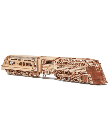Puzzle 3D mecanic din lemn tren Atlantic Express,UD-00081