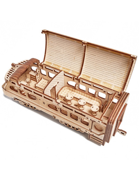 Puzzle 3D mecanic din lemn tren Atlantic Express,UD-00081