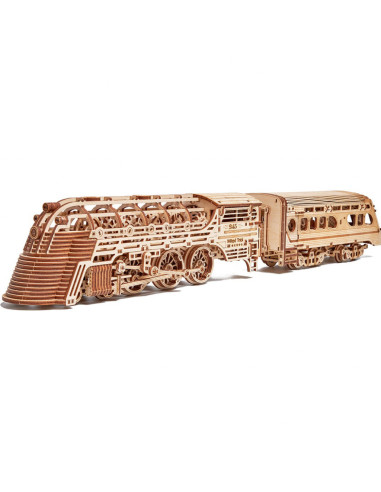 Puzzle 3D mecanic din lemn tren Atlantic Express,UD-00081