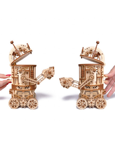 Puzzle 3D mecanic din lemn robot spatial,UD-00088