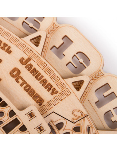 Puzzle 3D din lemn calendar Mayan,UD-00032