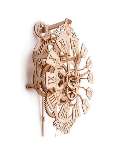 Puzzle 3D mecanic din lemn ceas cu pendul,UD-00031