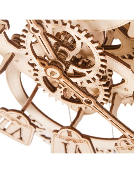 Puzzle 3D mecanic din lemn ceas cu pendul,UD-00031
