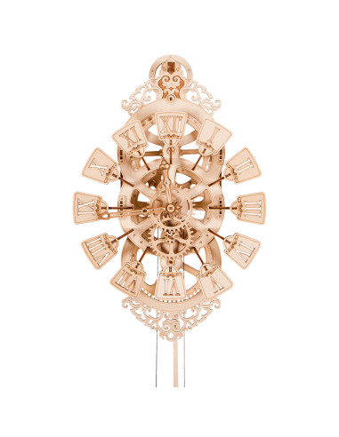 Puzzle 3D mecanic din lemn ceas cu pendul,UD-00031